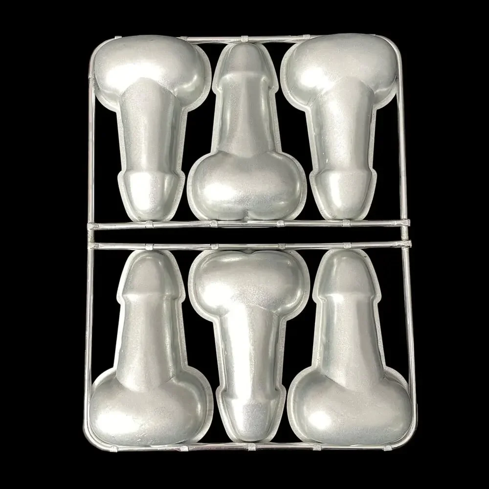 Bachelorette Novelty Muffin Cake Pan Phallic Shaped Makes 6 Sorority Party Bake